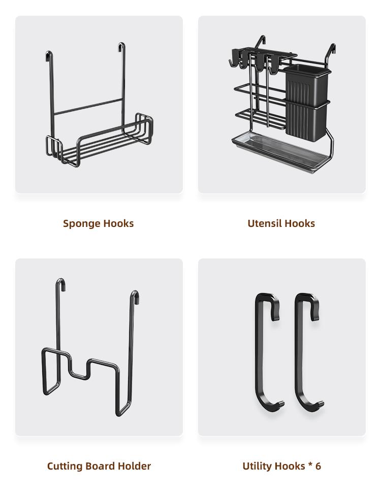 San Dream Over The Sink Dish Drying Rack Large Dishes Drainer 2-Tier Dish Drying Rack for Kitchen Dish Rack Countertop Organizer Metal Kitchen Sink Organizer Mount