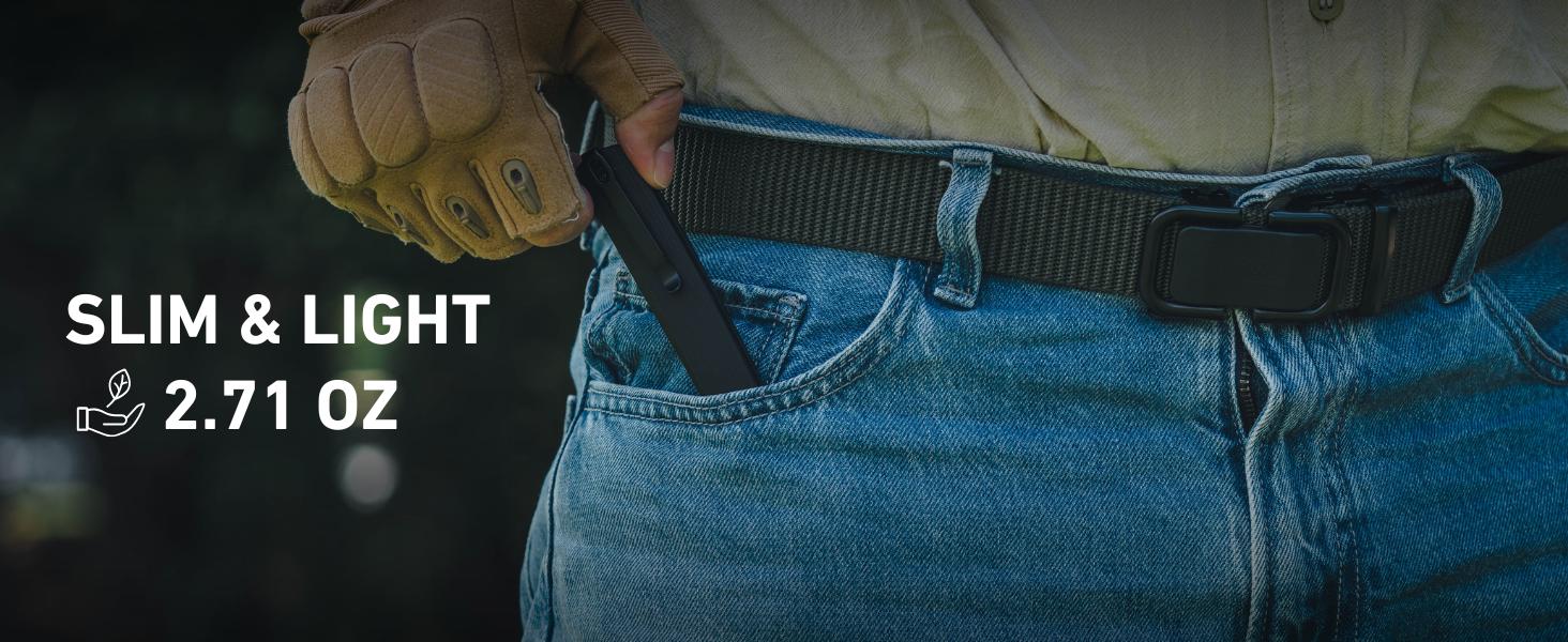 ARTISANCUTLERY Orthodox V2 Pocket Knife, 3.54" AR-RPM9 Steel Blade G10 Handle Folding Knife for Christmas gift, Camping Hiking, 1883P Natural Green(New Version)