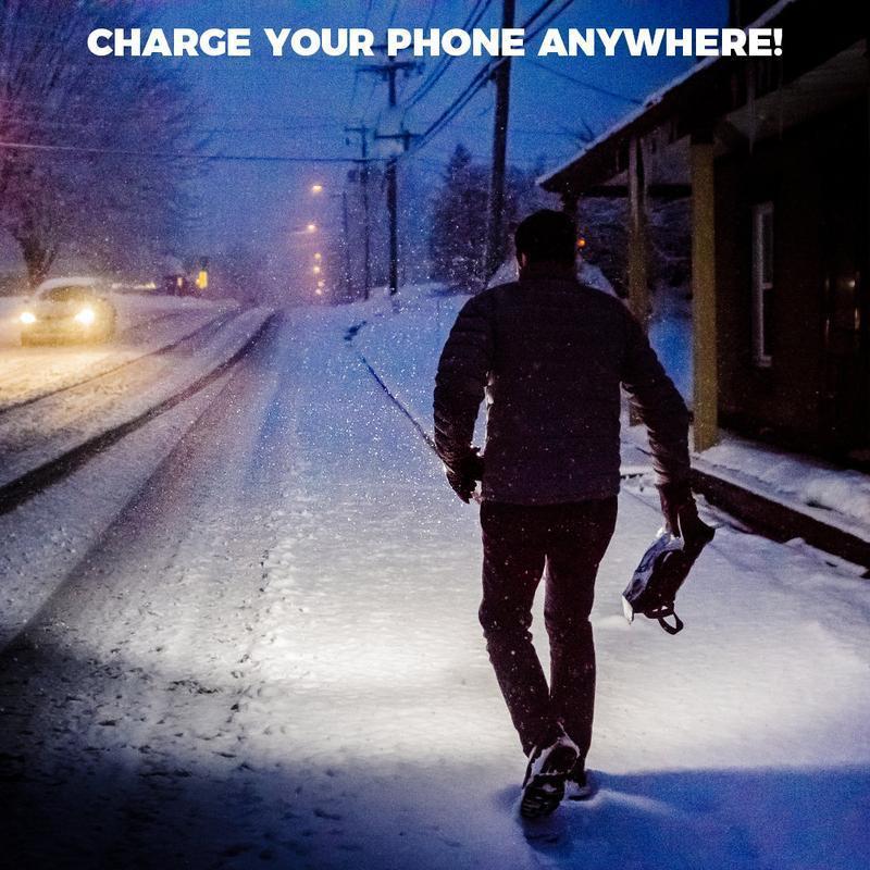 2PCS EXOVAN 2-in-1 Strong Flashlight (Power Bank)，Digital display of power, Rechargeable，Zoomable, , X4Waterproof, Adjustable Brightness Flash Light for Outdoor, Emergency, Camping Accessories，Black