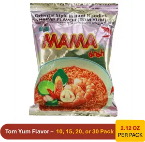10, 15, 20, or 30 Pack - MAMA Oriental Style Instant Noodles Shrimp Flavor (Tom Yum)