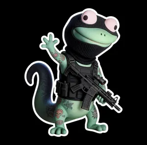 Tactical Lizard  (two decals 2.5") Stickers