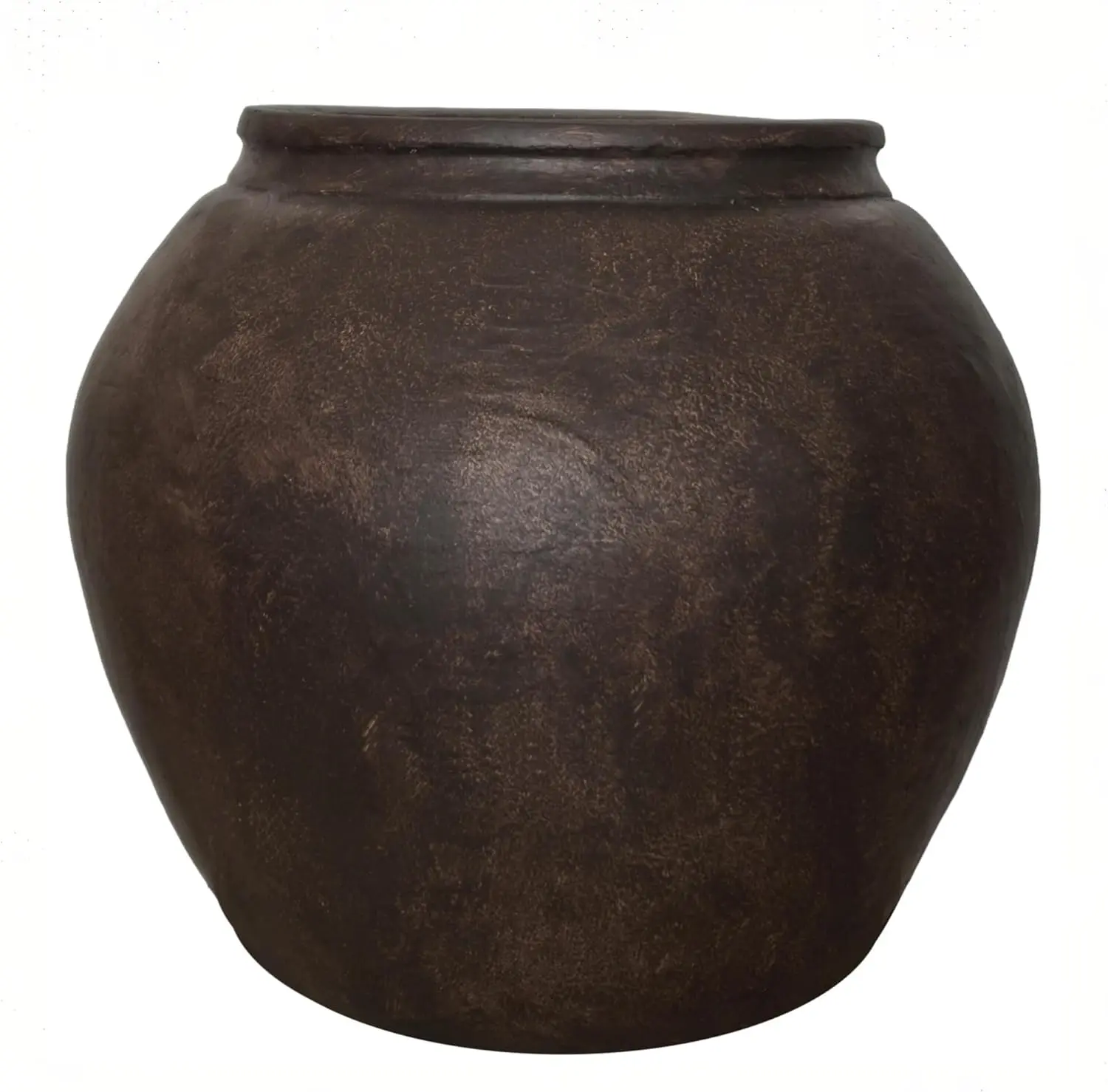 12"H x 14"Dia Fiberstone Vintage Flower Pot with Drainage Hole, Indoor-Outdoor Large Planter for Home Patio, Ideal for Artificial Trees/Plants, Flower Pots