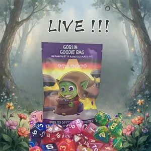 Hymgho - Goblin Goodie Bag - set of Wyrmforged dice - Dice Bag Dnd Metal Dice Resin Dice