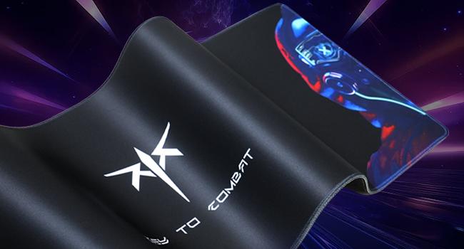 KTC Mouse Pad Design For Gamers, 27.5 x 11.8 in Natural Rubber, Oversized Cloth Surface, Color Box, Neatly Stitched Edges