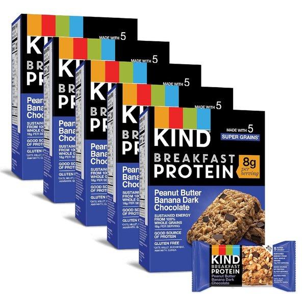 Breakfast Protein Bars, Peanut Butter Banana Dark Chocolate, Healthy Snacks, Gluten Free, 8g Protein, 30 Count