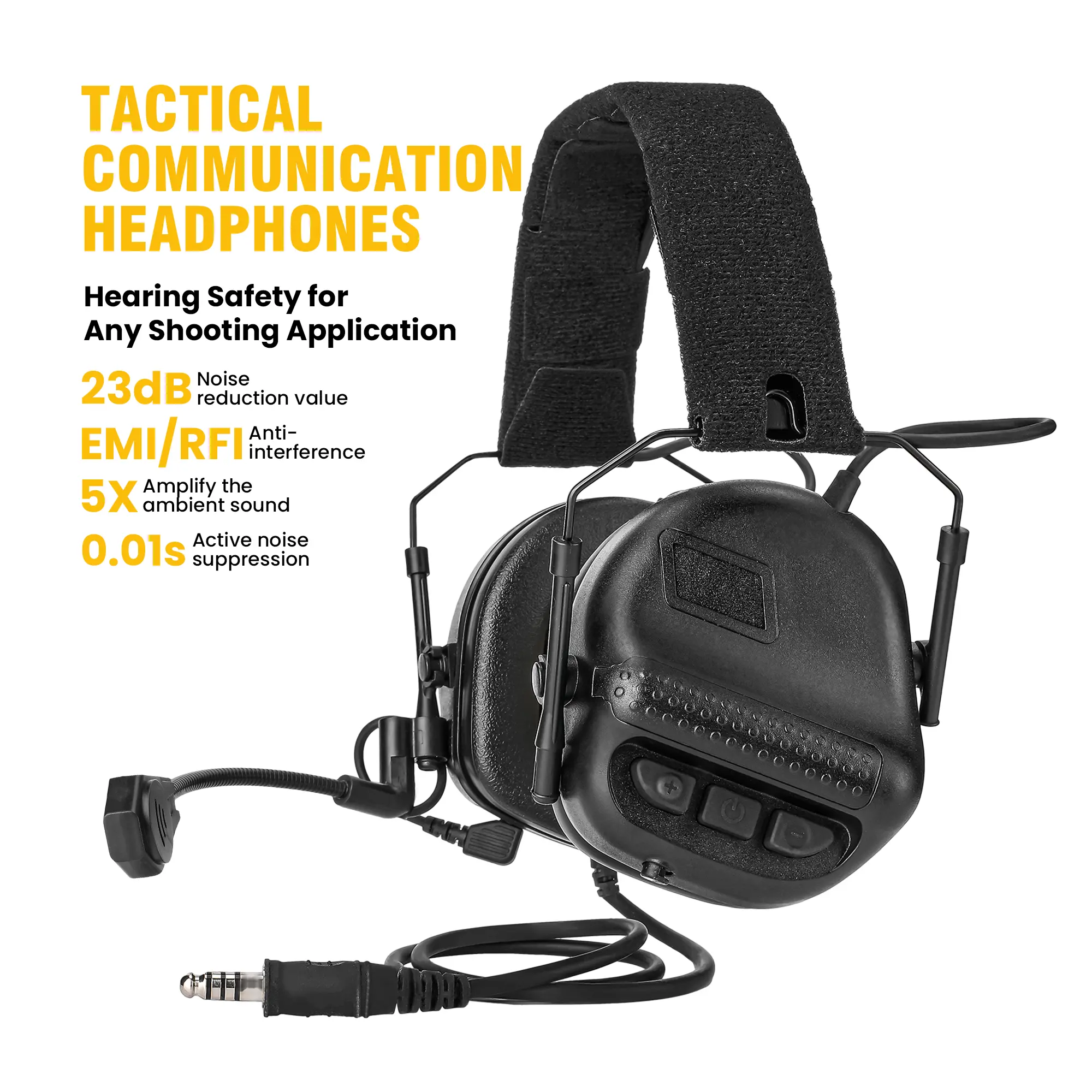 ARM NEXT Electronic Shooting Ear Protection for Gun Range, Tactical Headset with Sound Amplification Hearing Protection, Ear Protectors, Abs, Strap, Tactical Accessories, Headphone, Unisex tiktokshopbacktoschool, Outdoor