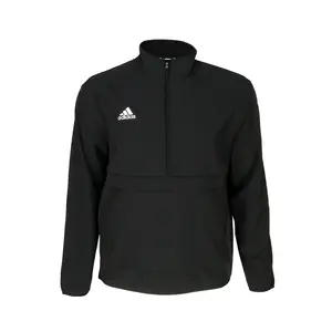 adidas Mens Coach Long Sleeve 14 Quarter Zip Athletic Outerwear Casual - Black