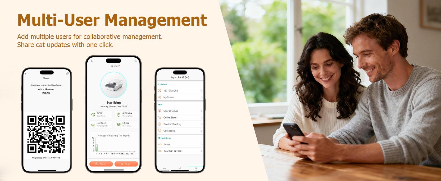 Automatic Cat Litter Box Open-Top Self-Cleaning for Multiple Cats(Buy one, get five free), Extra Large Space with App Control/Splash Guard/Safety Anti-Pinching Design/Odor Control Open-top Litter Box with Waste Bag&Deodorizing Cube Automatic Cat Litter Box Open-Top Self-Cleaning for Multiple Cats(Buy one, get five free), Extra Large Space with App Control/Splash Guard/Safety Anti-Pinching Design/Odor Control Open-top Litter Box with Waste Bag&Deodorizing Cube