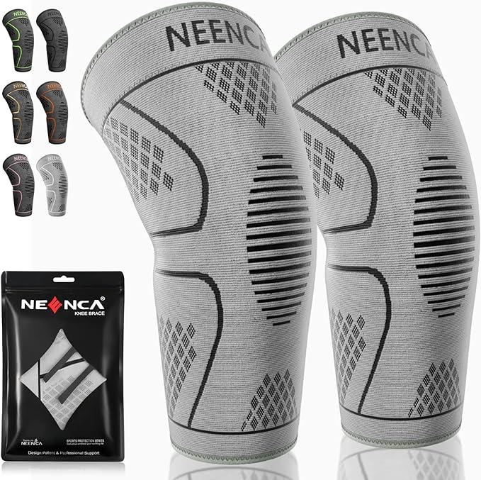 【Christmas】NEENCA Sports Knee Sleeve for Runner, Workout, Gym, Basketball, Volleyball, Hiking Spicy Dill knee pain Breathable Sponge Knee Pads football accessories Athletic Activewear Compression Leg Knee brace Patellar Belt Patellabands