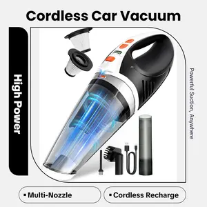 Handheld Car Vacuum Cleaner, 12000PA Car Vacuum Cleaner and Air Duster, High Power Handheld Vacuum Cordless Rechargeable with Multi-Nozzles, Portable Cars Vacuumfor Office, Home, Kitchen, Car, Pet Hair