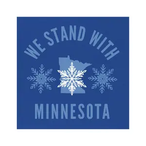 We Stand With Minnesota Anti-ICE Political Car Magnets, Anti Trump Politics Bumper Magnets,