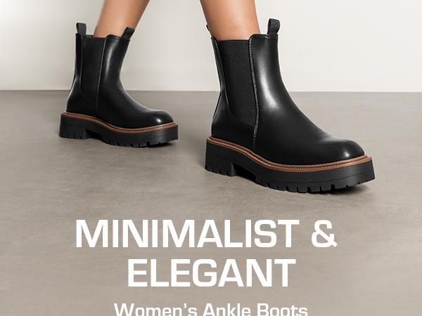 DREAM PAIRS Women's Chelsea Ankle Boots Fashion Low Heel Lug Sole Platform Fall Booties Shoes