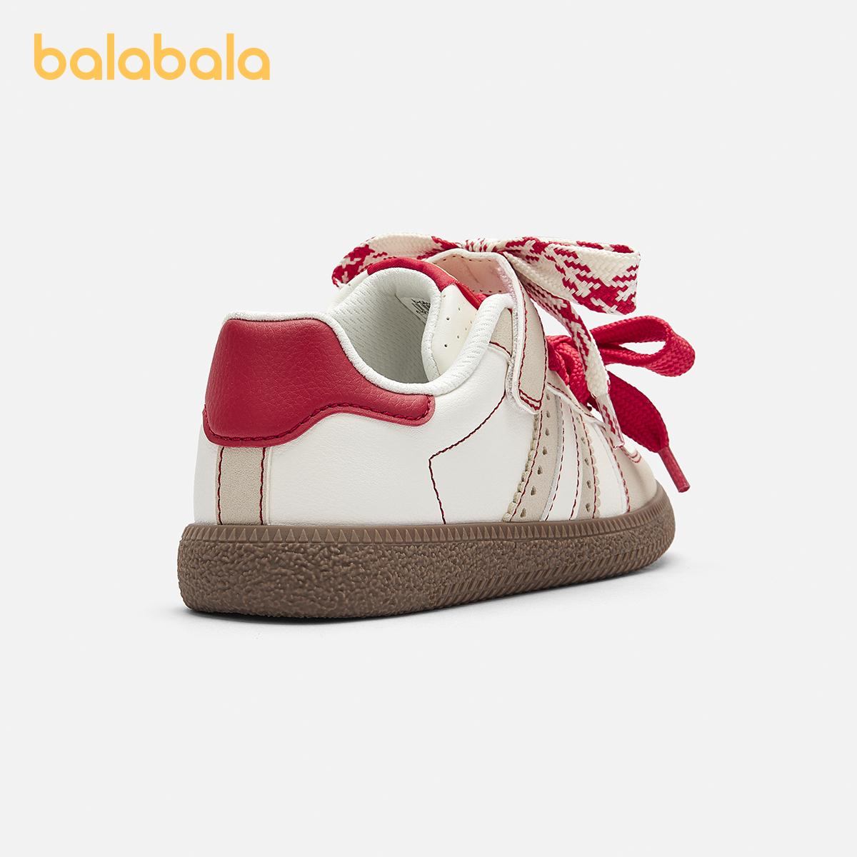Balabala Kids Sneakers Girls' Training Shoes 2025 Breathable Anti-Slip Easy Velcro Spring Colors White Red Dreamy Pink Full Rubber Outsole Leather Toe Cap Balabala Kids Sneakers Girls' Training Shoes 2025 Breathable Anti-Slip Easy Velcro Spring Colors White Red Dreamy Pink Full Rubber Outsole Leather Toe Cap