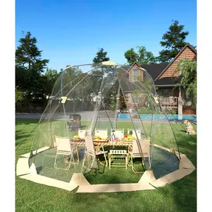 Large Pop Up Bubble Tent for Camping and Events - 12x12 FT Clear Igloo Dome Shelter -  540° Transparent, Rainproof & Windproof Screen House