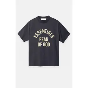 Fear of God ESSENTIALS Men's Faded Black Campus '90s Short Sleeve T-Shirt
