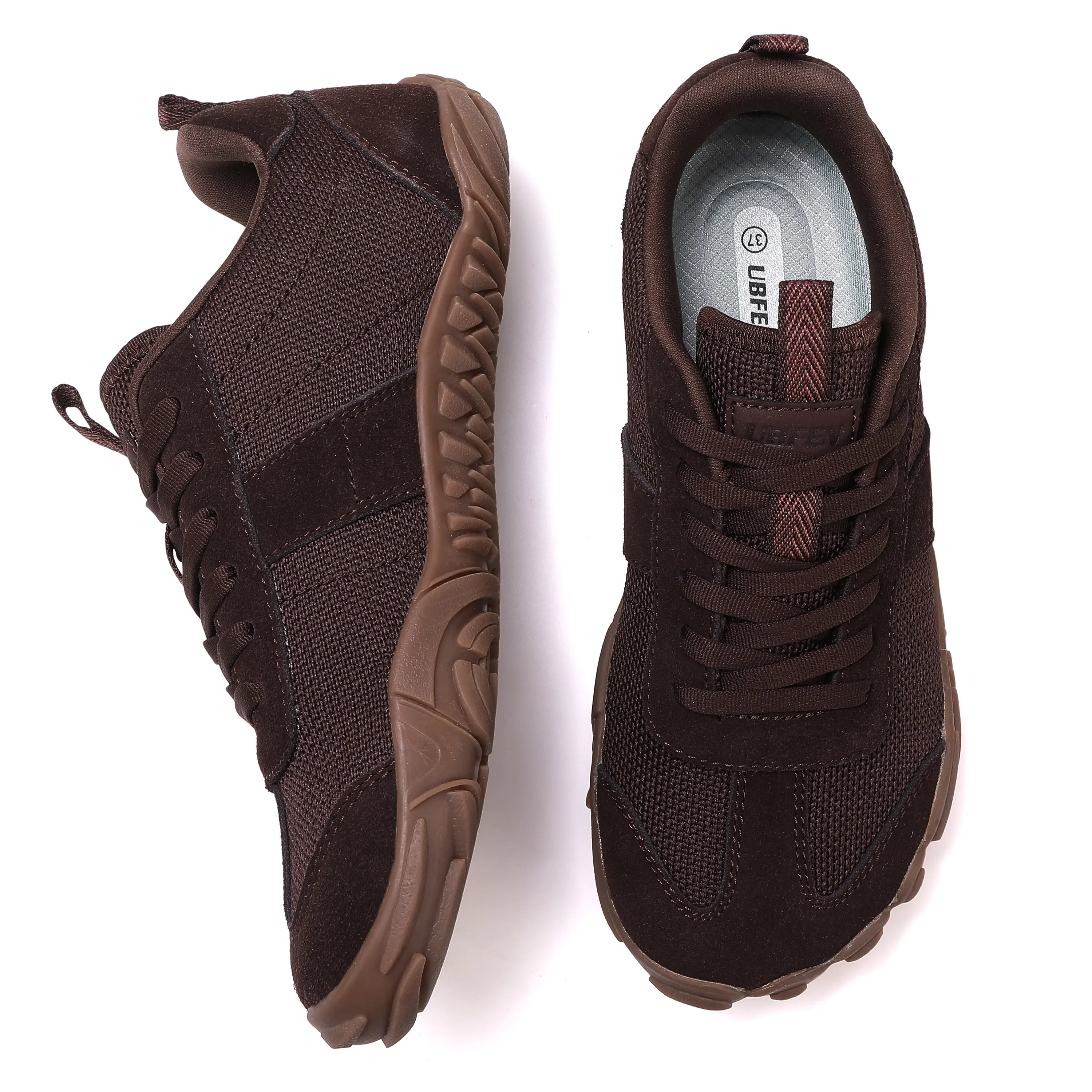 UBFEN Men's Wide Toe 0-Drop Barefoot Shoes - Minimalist Wide Width Light Hiking Trainers with Rubber Sole, Sporty Chic Campus Style Casual Trainers for Driving/OOTD Outfits, Indoor-Outdoor Athletic Footwear,back to school,back to school haul