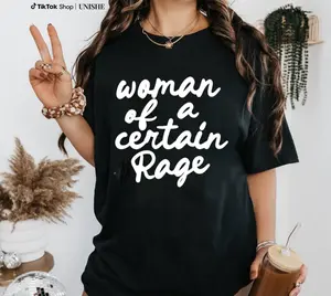 Woman Of A Certain Rage Script Print Tee – Perfect Casual Streetwear