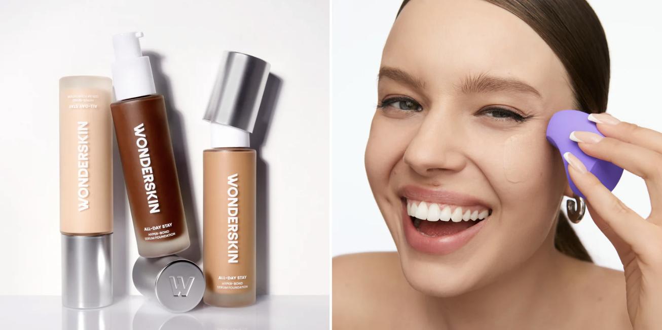 Wonderskin Hyper-Bond Life-Proof Foundation – 24HR Wear, Waterproof, Sweat-Proof, Transfer-Proof, Lightweight Serum Texture with Niacinamide, Peptides & Hyaluronic Acid – Clean, Vegan, Skin-Like Finish in 20 Inclusive Shades