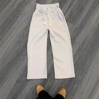 Light grey fake two-piece pants