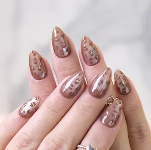 Short Almond / Acrylic Handmade/ Long-lasting/ Tanghulu press-on nails/ Reusable Premium