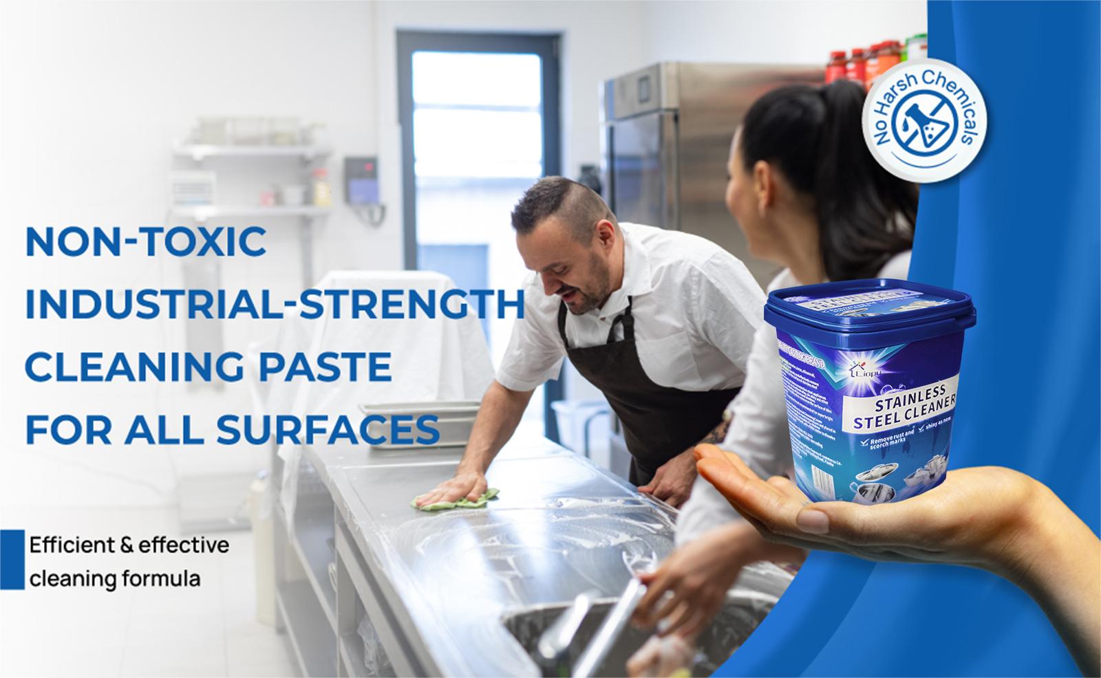 【Liapu】Stainless steel cleaning paste multifunctional rust removal kitchen rust removal tool decontamination pot bottom removal black scale universal cleaner