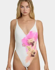 BILLABONG Sunny Shore Deep V Womens One Piece Swimsuit
