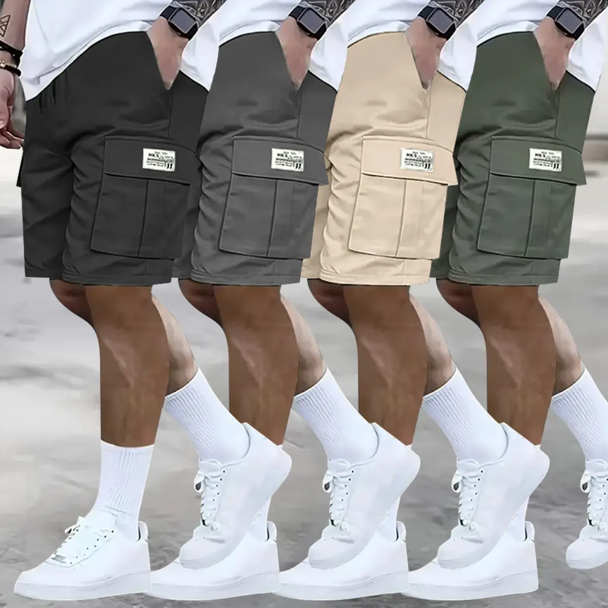 Men's Multi-Functional Casual Shorts - Loose Workwear Men's Shorts with High-Capacity Large Pockets, Ideal Summer Choice