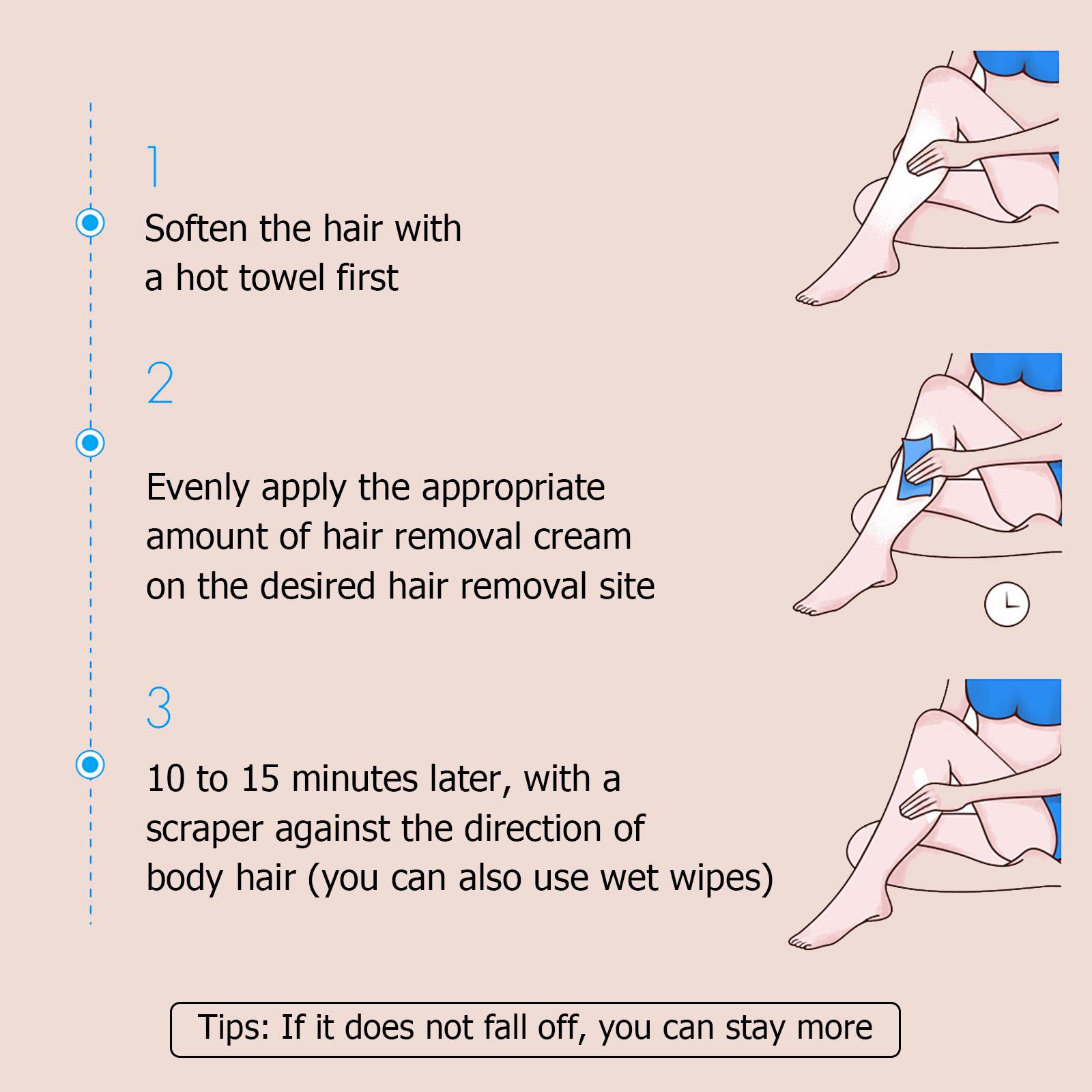 VGO Hair Removal Lotion Cream, 120ml / 4.0oz Gentle Plant Extracts Skin Softening Body Care Unisex-A1