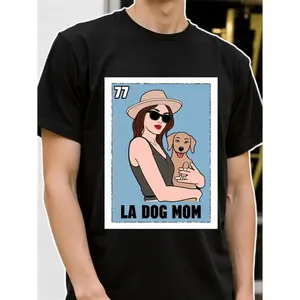 La Mama Humorous Mexican Graphic TShirt with Retro Black Design