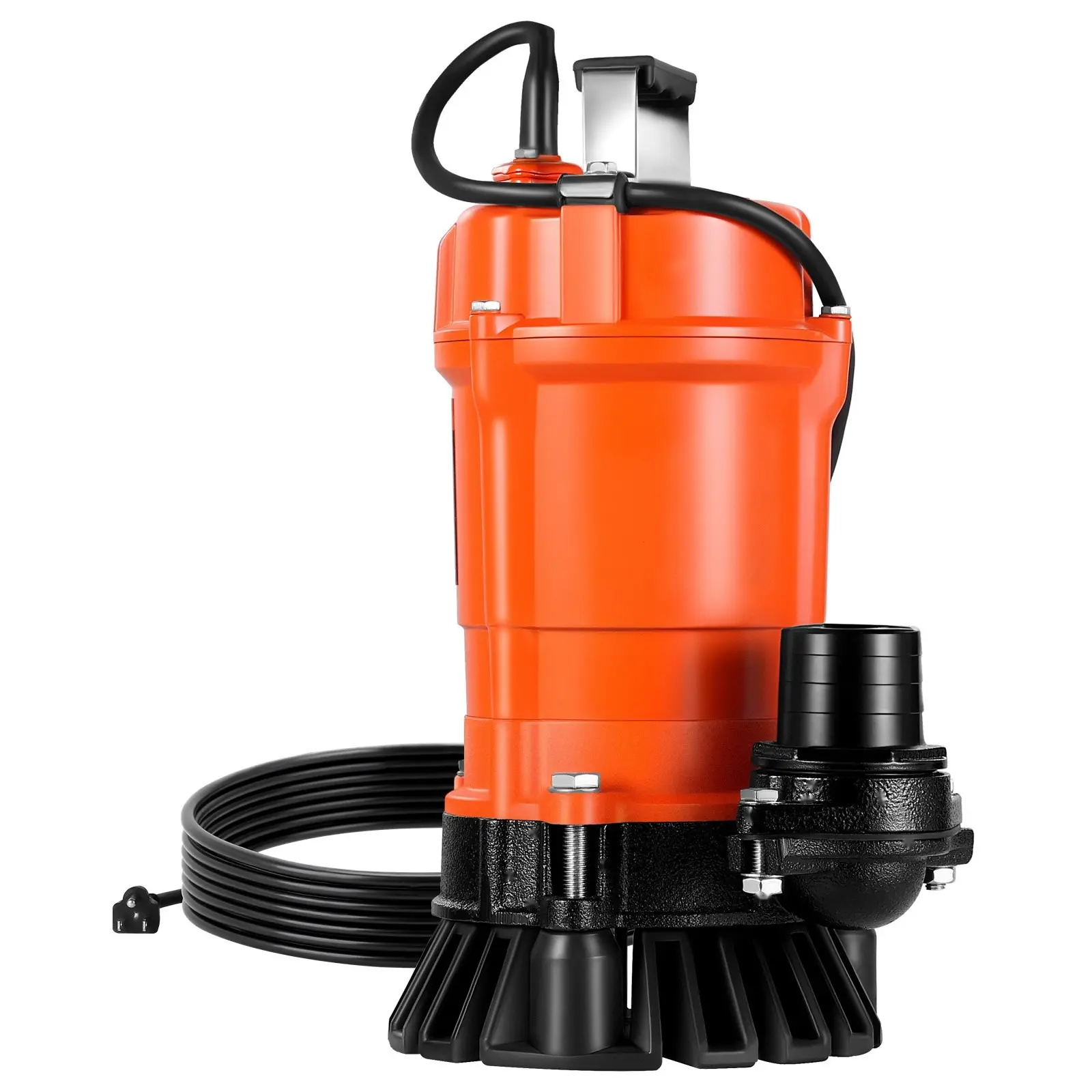 1/2 HP Submersible Trash Pump, 2000 GPH, 120V Cast Iron Housing, Sump Sewage Pump With 2-Inch Discharge, 39-Foot Lift, Drains Dirty Water And Debris, For Pools, Gardens, Ponds, Basements, And Flooded Areas