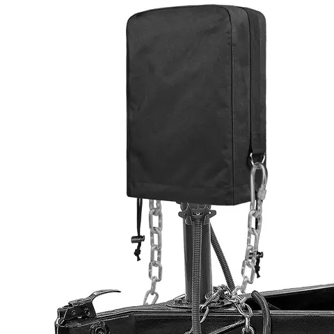 Safoner RV Electric Tongue Jack Cover, Waterproof Protective Cover for Trailers Waterproof Sealed Seams, Durable & Tear Resistant, Keeps Trailer Chains Off the Ground, Protect RV Electric Tongue Jack Durable Cover Water Resistant