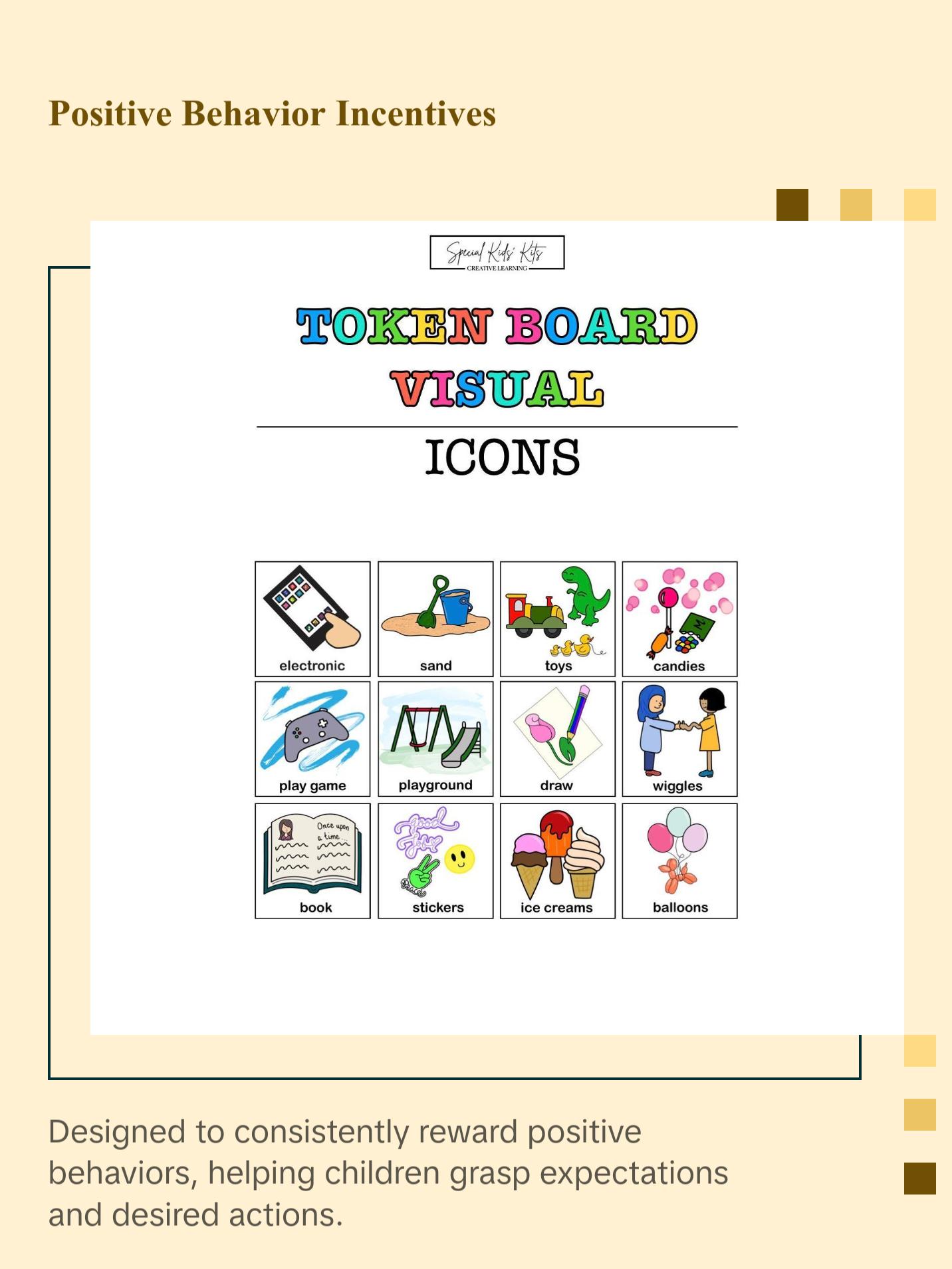 Printable Pink  Kids Token Board | Token Board for Autism or ADHD | Reward Chart for Toddlers | Positive Behavior Reinforcement