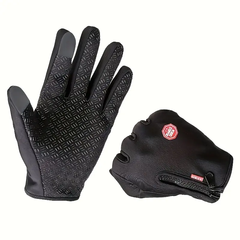 Unisex Adults' Fleece-Lined Waterproof Touchscreen Winter Outdoor Gloves - Thick, Non-Slip, Wind-Resistant, Multi-Size for Cycling, Skiing, Waterproof Gloves Touchscreen