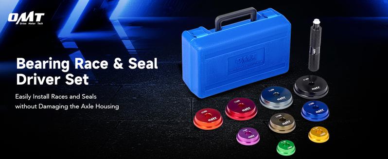 Orion Motor Tech Bearing Press Kit, 10pc Bearing Race and Seal Driver Set with Seal Driver and 9 Bearing Adapters, Seal Installer Bearing Driver Kit for Bearing Installation, 39.5-81mm Racing Parts,Car Repair Tool Kit