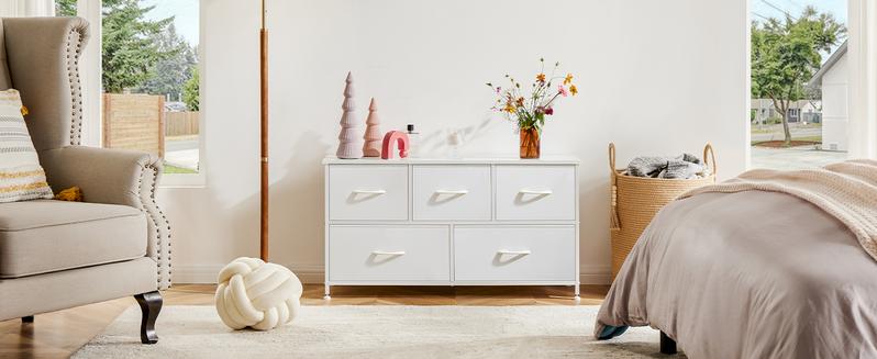 【Valentine's Day gift】Cupboards Cabinets Dresser - Fabric Storage Tower with 5 Drawers, Bedroom Organizer, Chest of Drawers for Closet, Entryway, Versatile Design 【Valentine's Day gift】Cupboards Cabinets Dresser - Fabric Storage Tower with 5 Drawers, Bedroom Organizer, Chest of Drawers for Closet, Entryway, Versatile Design