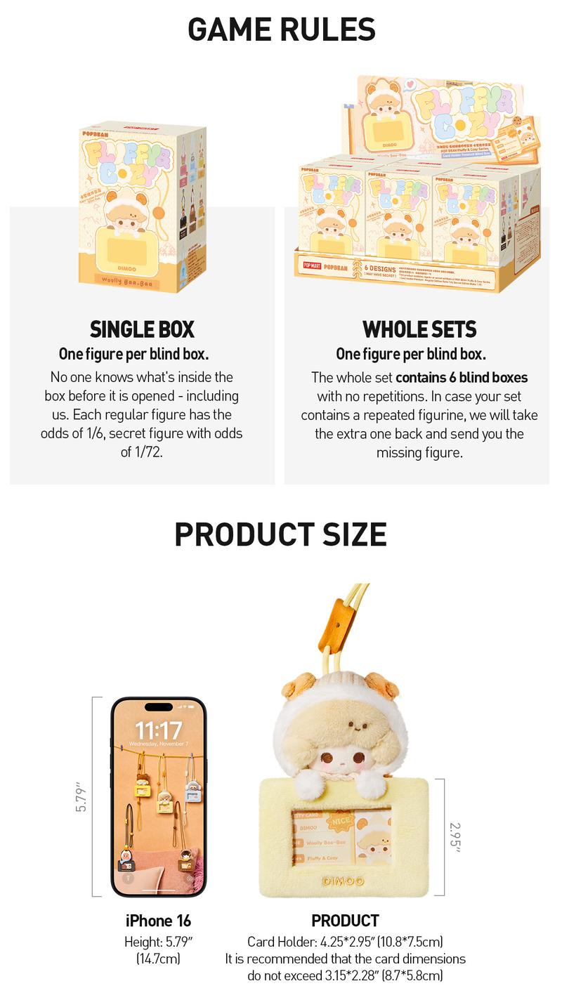 [Spanish] – POP BEAN Fluffy & Cozy Series-Porta tarjetas en cajas misteriosas