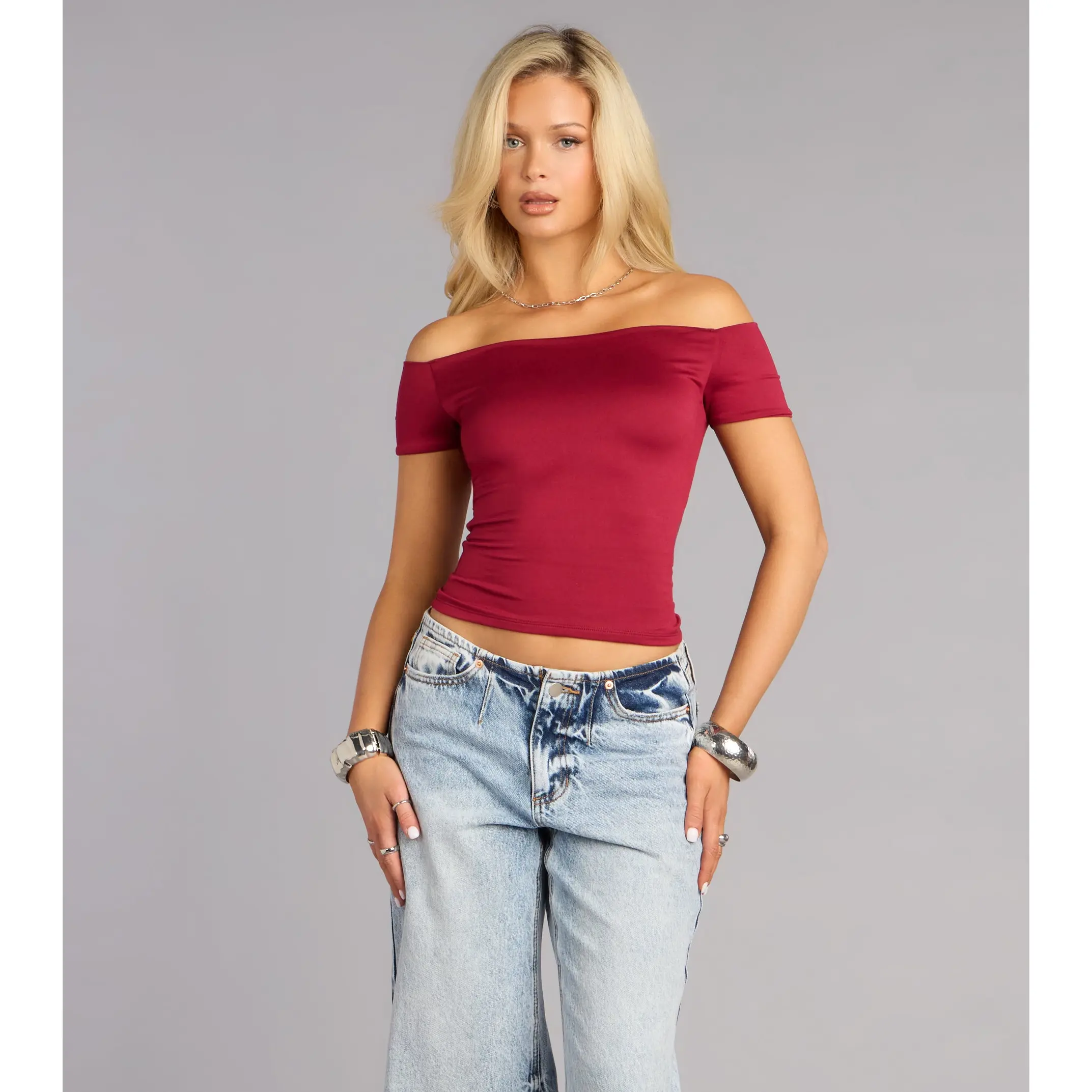 OFF SHOULDER TOP - TikTok Shop