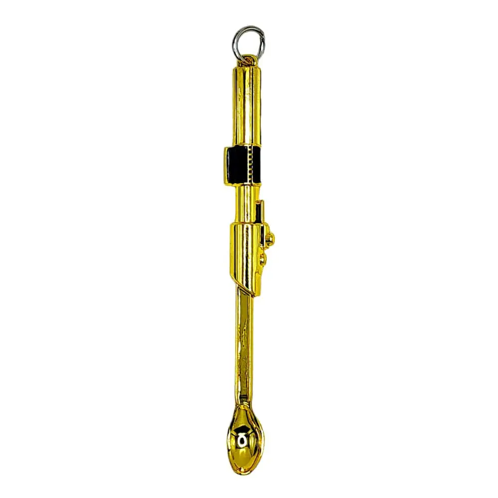 Mini Spoon sword Necklace Pendant Smooth Gold fancy coffee stir good luck pendant charm for kitchen