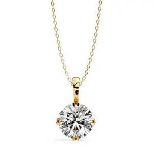 1.84 Carat Lab Grown Round Diamond Solitaire Pendant