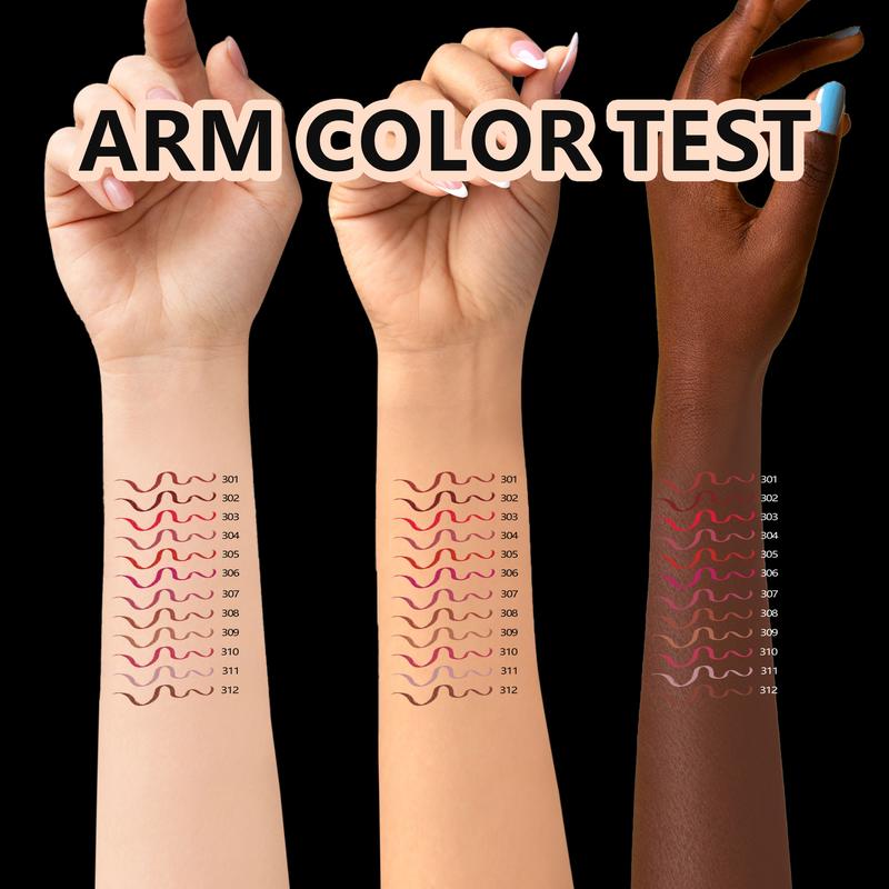 Lip Liner Set Matte Finish All-Day Wear Lip Crayon with Durable Pigment Great Mother's Day Gift for Mom Women Makeup Lovers 12pcs/Box