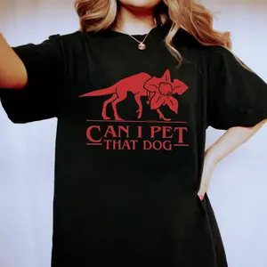 Can I Pet That Dog Demogorgon Devil Sweatshirt, Funny Upside Down Dog Lover T Shirt, Gift For Fan Hoodie, Unisex Sweater Pullover Tee