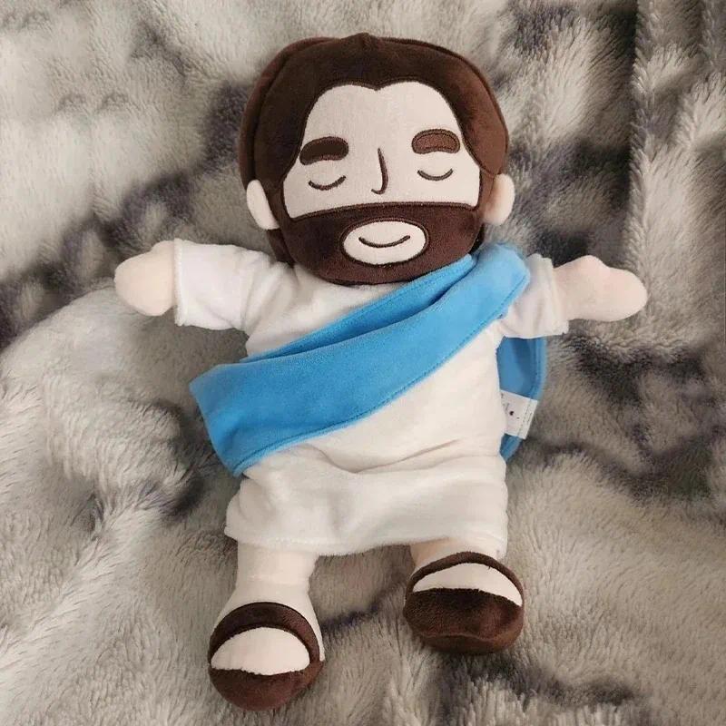40CM Breathing Jesus Soothe Plush Toy for Kids Soft Soothing Jesus Plushies Comforting Jesus Heart Toy Easter Christmas Gifts