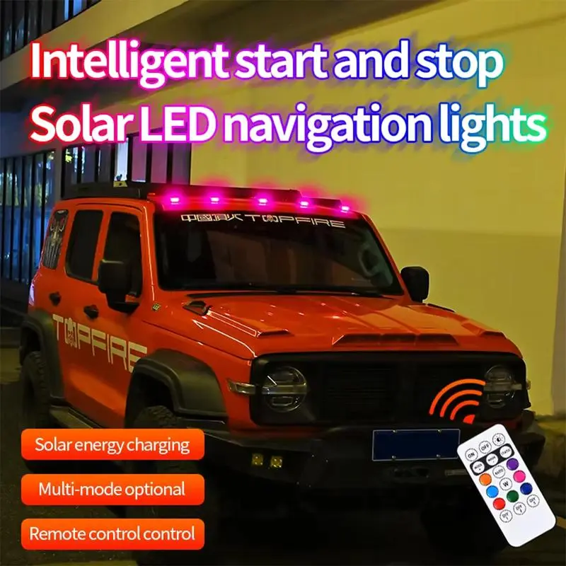 Solar-RGB-Dachleuchte Mit Fernbedienung – Kabellos, Wasserdicht, Smartes Licht Für Auto, Truck & Motorrad Solar-RGB-Dachleuchte Mit Fernbedienung – Kabellos, Wasserdicht, Smartes Licht Für Auto, Truck & Motorrad