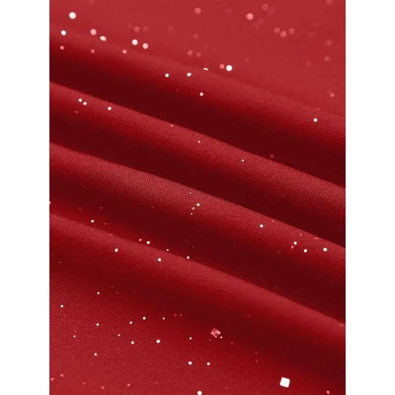 Women's Glitter Contrast Mesh Sheer Sweetheart Neck A Line Dress, Elegant Long Sleeve Mini Dress for Party Club Dating Wear, Women's Dress for Spring & Fall(gift) Fit Formal Women's Glitter Contrast Mesh Sheer Sweetheart Neck A Line Dress, Elegant Long Sleeve Mini Dress for Party Club Dating Wear, Women's Dress for Spring & Fall(gift) Fit Formal