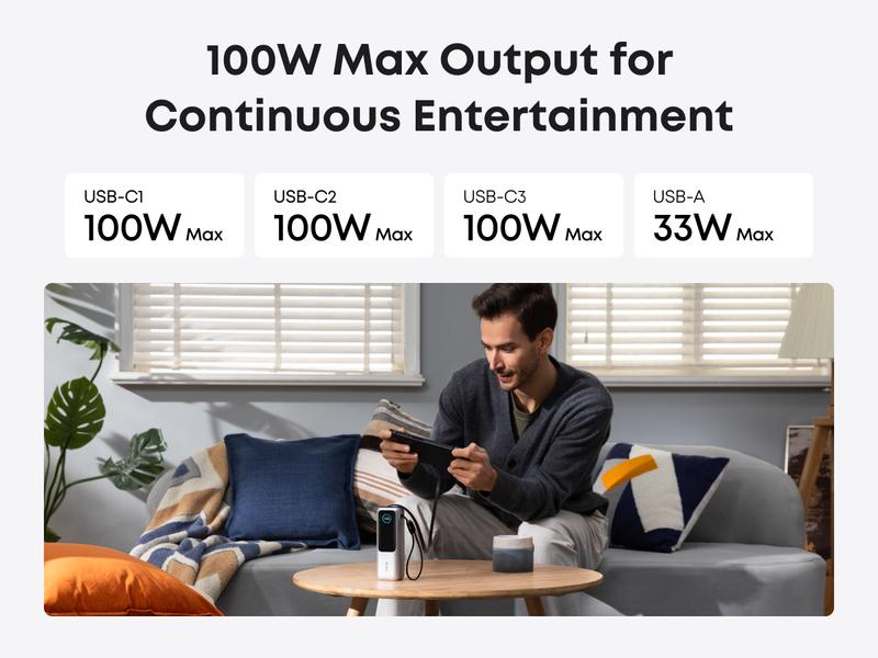 [Live Only]Anker Nano Power Bank, 10,000mAh Portable Charger and Anker 140W Laptop Charger, 4-Port Multi-Device Charging and ANKER 25000mAh 165W USB-C Power Bank