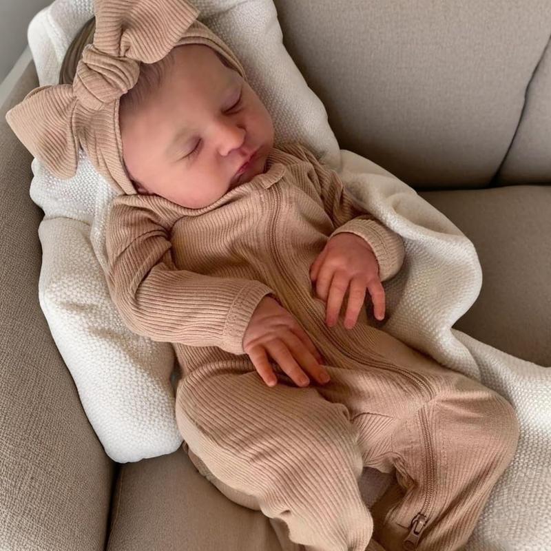 Reborn Baby Dolls 19 inch 48 cm Lifelike Newborn Realistic Weighted Body Handmade Doll with Painted  Hair & Soft Clothes for Kids Ages 3+
