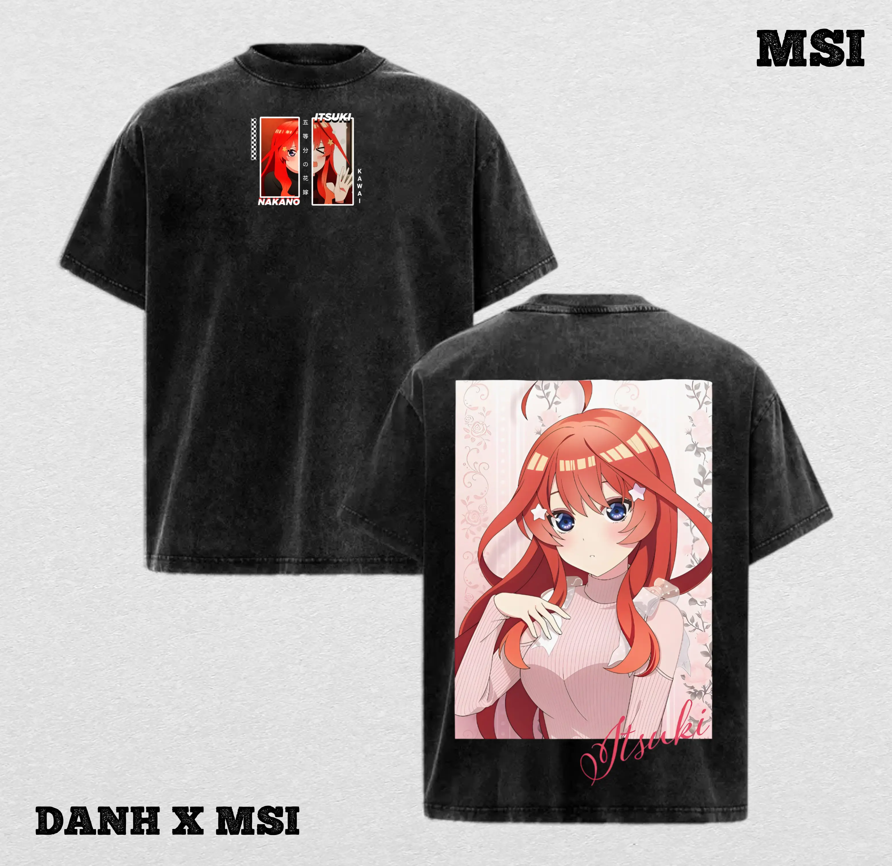 Itsuki Nakano | The Quintessential Quintuplets Washed Tee Streetwear Tee Hoodie “Study Warrior — A Girl Who Fights for Her Future” — For Anime Lovers, For Gift Drops That Shine With Pure Effort