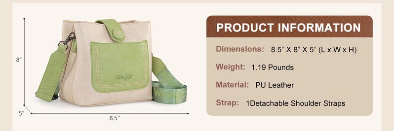 Wrangler Crossbody Purses for Women Handbag and Shoulder Bag for Ladies