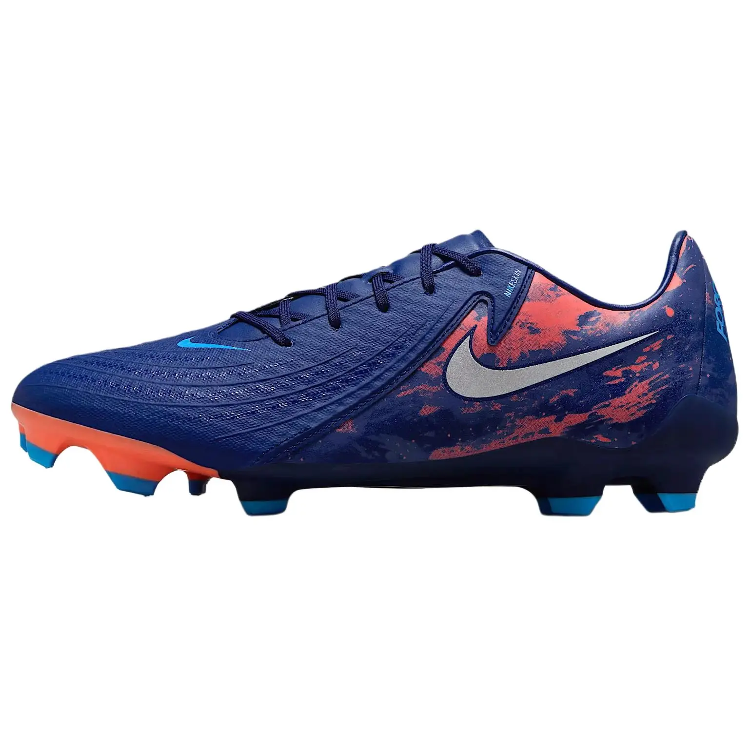 Nike Phantom Gx 2 Academy Mg Erling Haaland Force9 Blue Void Durable Non-slip Soccer Cleats Unisex HF1609-400