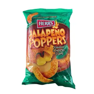Herr’s Jalapeño Poppers Flavored Cheese Curls- 1 Bag Gluten Free Snack